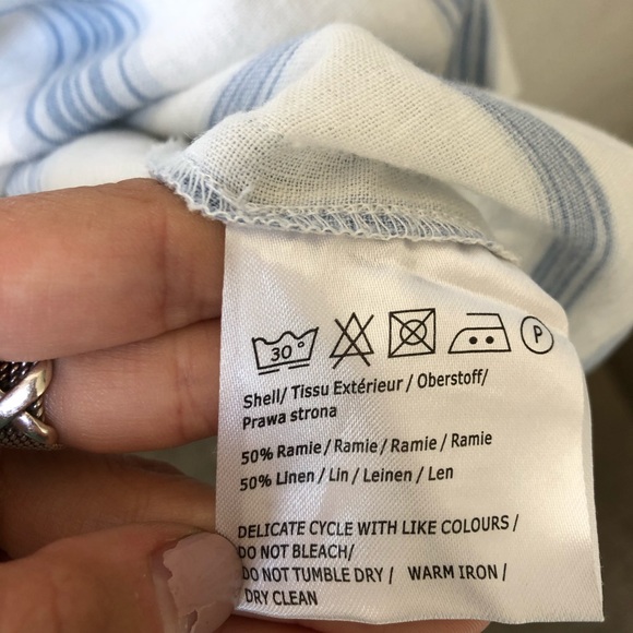 Malvin | Light Blue & White Linen Blend Dress XL - Picture 7 of 8